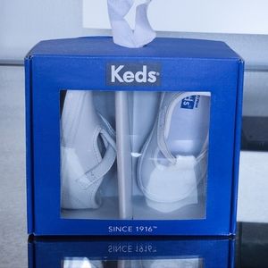 Keds Champion Toe Cap T-Strap White Infant/Toddler Girls Size 4M